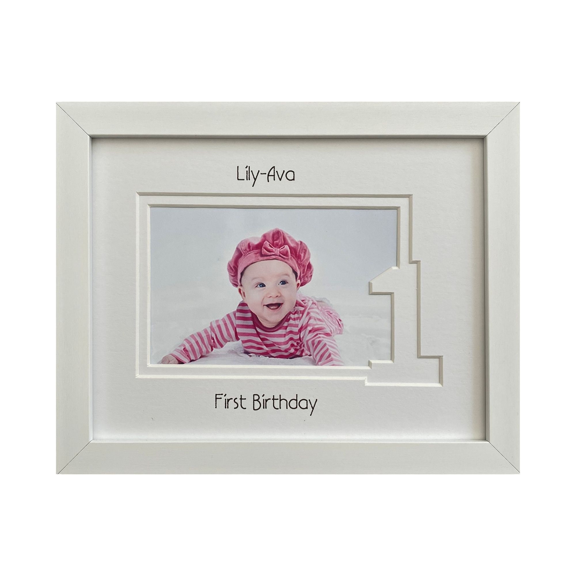 Our First Hello Photo Frame Personalised First Milestone Photo Frame, for Toddler Baby Infant, Age ...