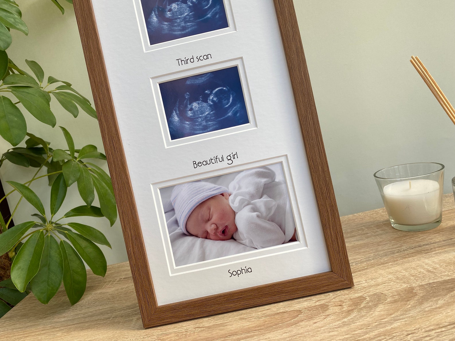 Personalised 3 Scan Picture Frame Baby Shower New Mum Gift Etsy UK