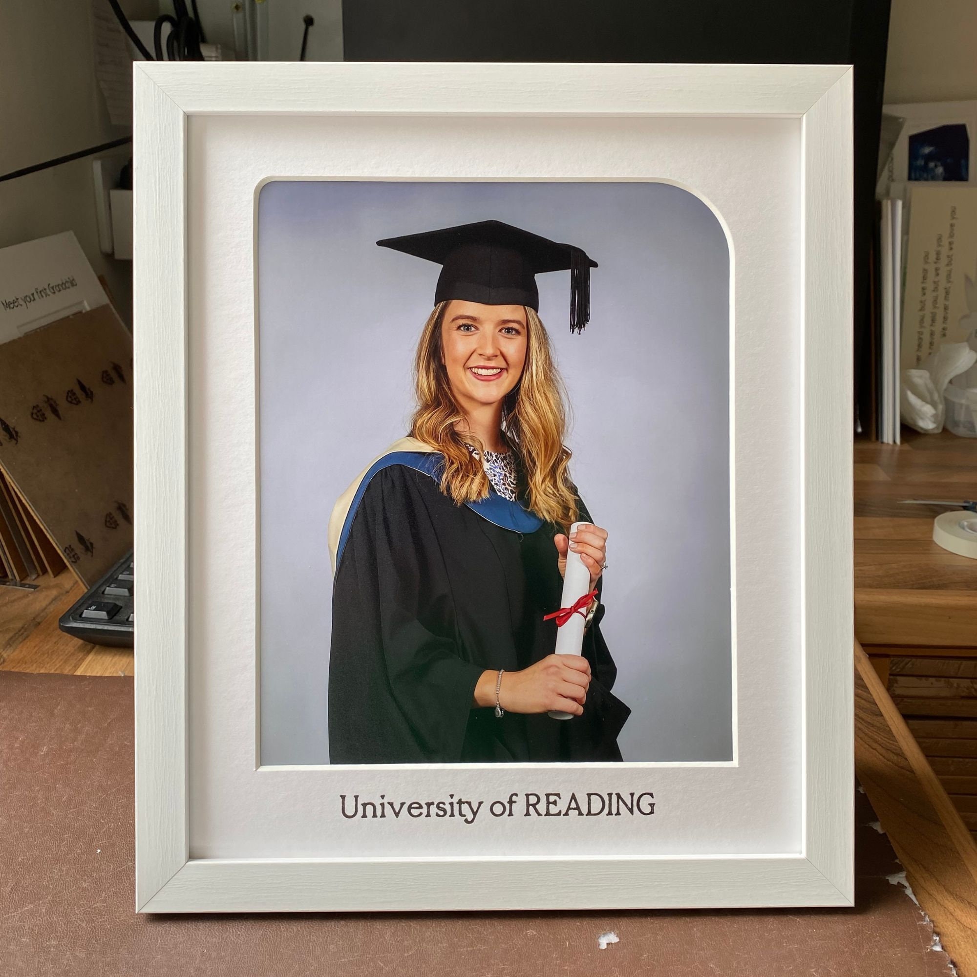 University Picture Frame, Custom Aperture Size, Personalised Mount ...