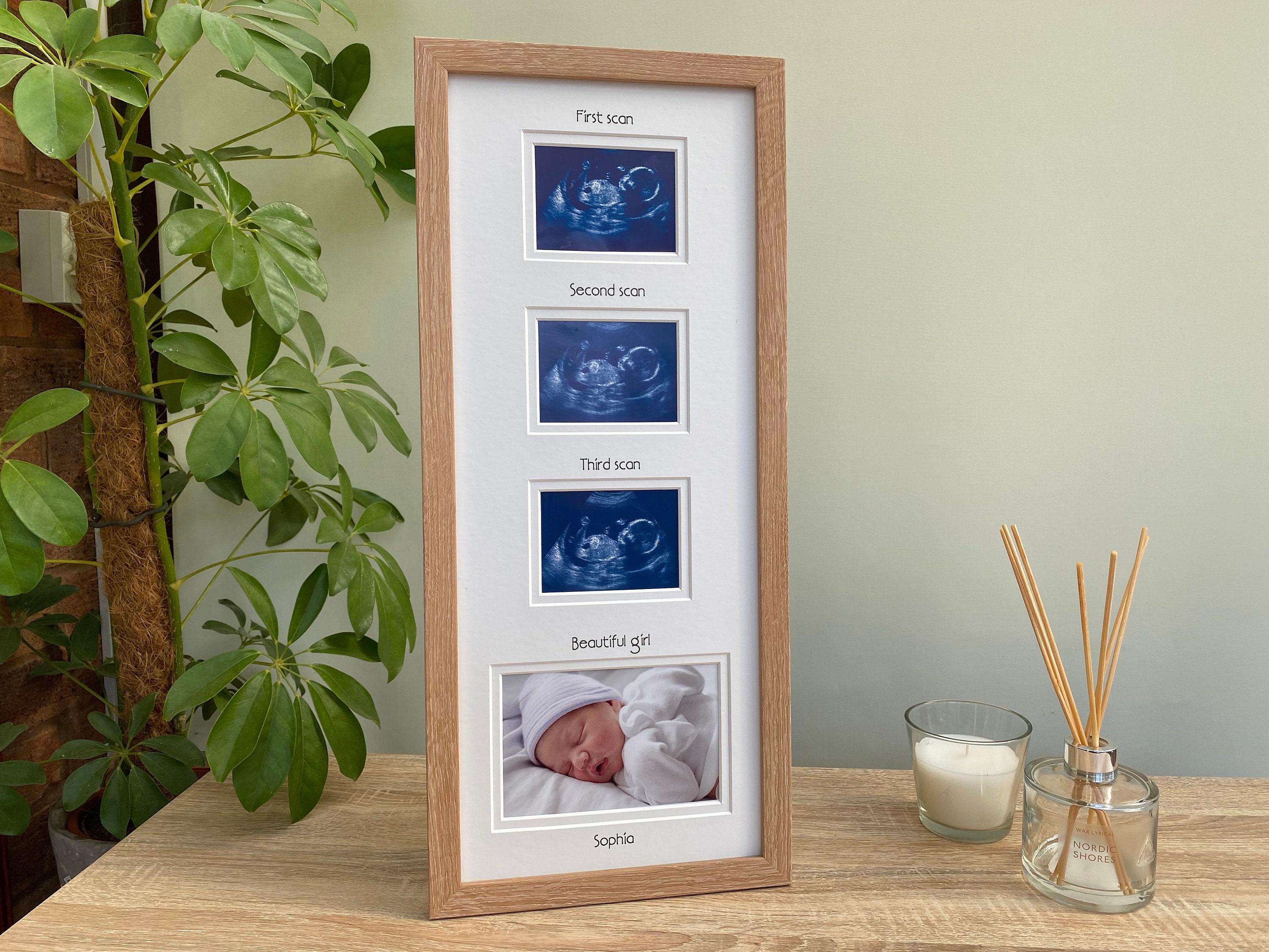 Personalised 3 Scan Picture Frame Baby Shower New Mum Gift Etsy UK