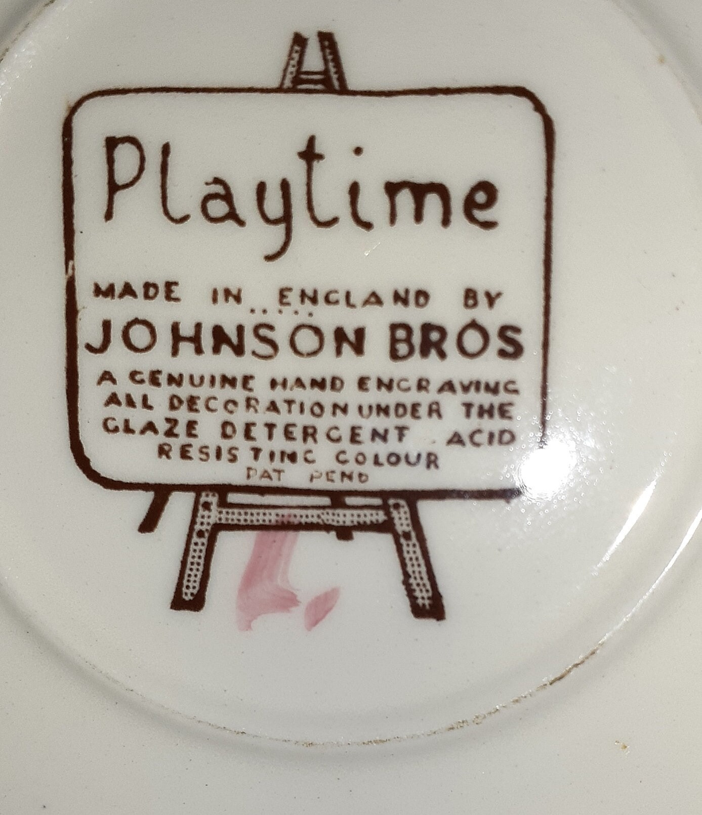 Cute Saucer Depicting Animals. Johnson Bros Playtime Etsy