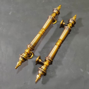 18&quot; Brass Door Handle PINE Model, Antique Door Handle, Door Pulls Handles, Brass Door Pull, Antique Door Knob, Main Door Handle