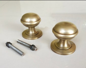 PLAIN Antique Door Knob, Rustic knobs, Brass Door Handle, Door Pulls Handles,  Brass Door Pull, Main Door Handle, Entry Door Handle