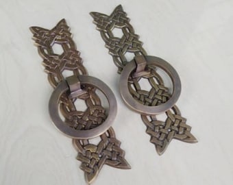 Door Handle Set Knit Ring Model, Entry Door Pull, Barn Door Handle, Entry Door Handle, Brass Door Handle Pull, Front Door Handle