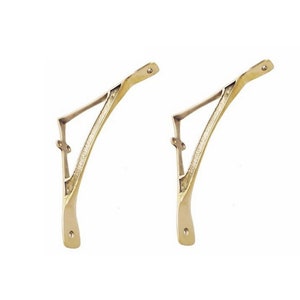 Shelf Bracket Brass Arch Beam, Decorative Shelf Bracket GOLD, Wall Shelf Bracket, Heavy Duty Brackets, Rustic Shelf Bracket, Brass Shelving