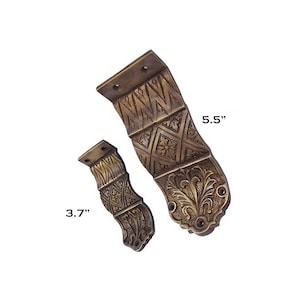 Handrail Brackets Brass Ornate Vic, Stair Rail Wall Bracket Heavy Duty, Victorian Hand Rail Bracket Adjustable, rail Bracket Crown Molding