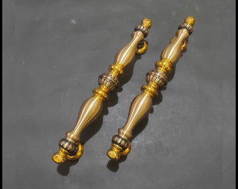 Vintage Entry Door Handle BIMO GOLD Model, Brass Door Handle, Antique Door Handle, Entry Door Hardware
