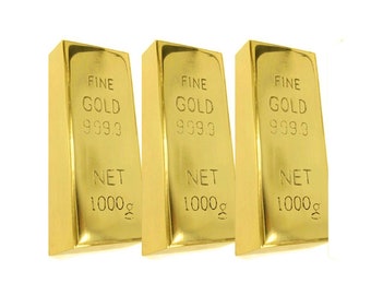 Fake Gold Bar Plastic Golden Paperweight Home Decor Bullion
