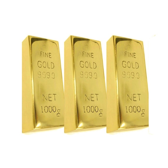 1kg 35oz Fake Gold Bar Bullion Door Stop Brass Prop Replica Etsy