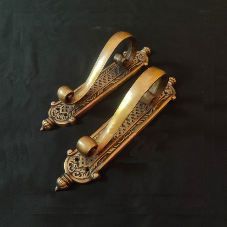 Classic Door Handle Pair Antique French Door Pull Front Door Etsy