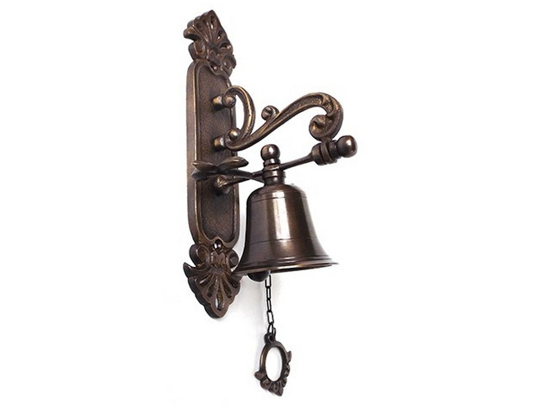 Antique Brass Bell Wall, Solid Brass Doorbell, Brass Bell Hanger, Handmade Bell, Bell Ornaments