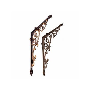 Wall Shelf Bracket Bluebell, Shelf Bracket Brass, Decorative Shelf Bracket Copper, Heavy Duty Brackets, Rustic Shelf Bracket, Brass Shelving
