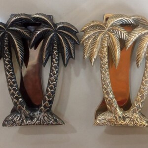 COCO PALM Door Knocker, Antique Coconut Palm Brass Door Knocker, Coconut Tree Front Door Knocker, Palm Banger, Welcome Door Knocker
