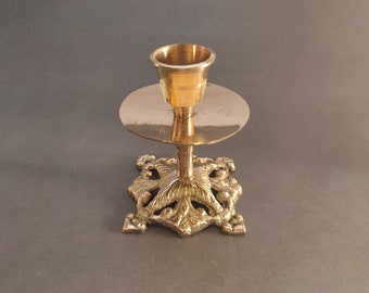 4 x 小型真鍮キャンドルホルダー、真鍮キャンドルスティック
