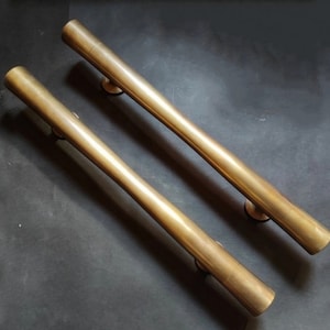 23&quot; Antique Door Handle Brass Plain, Glass Door Handle, Brass Door Pull, Exterior Door Pull, Main Door Handle, Entry Door Handle