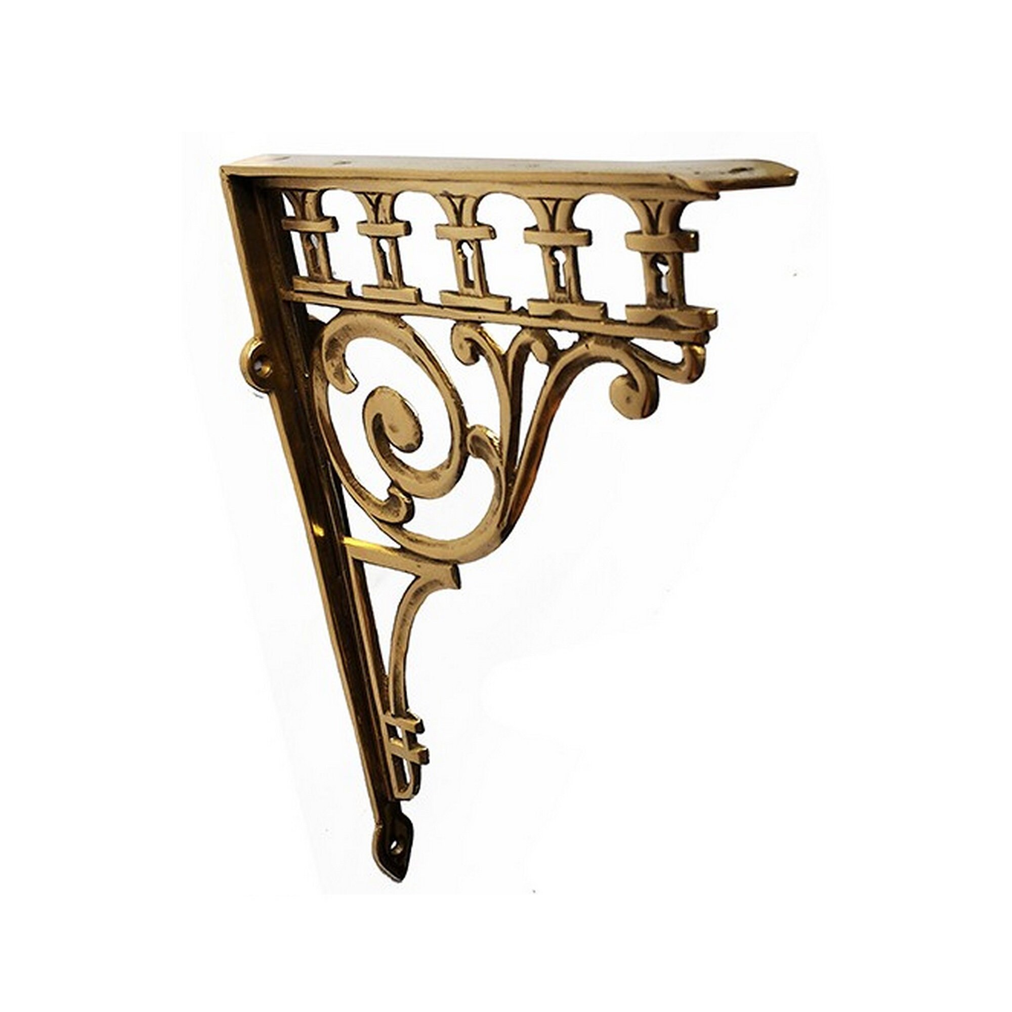 Shelf Bracket Brass GOTHIC Large Shelf Brackets Decorative Etsy