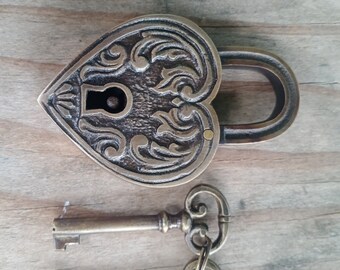 ハート南京錠、ラブ南京錠、アンティーク南京錠、真鍮南京錠セット