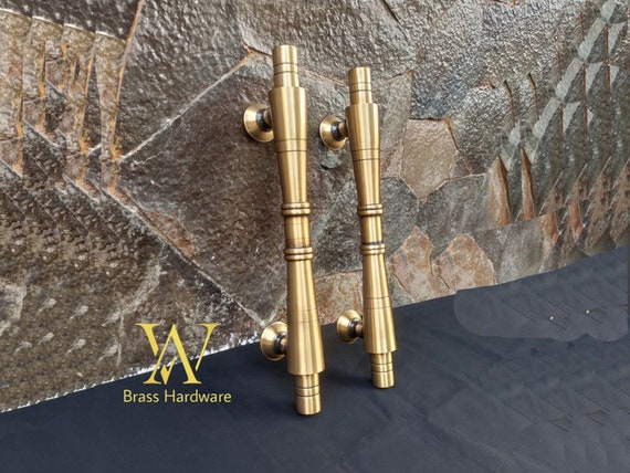 アンティークドアハンドル、真鍮製ドアプル、アンティークドアノブ