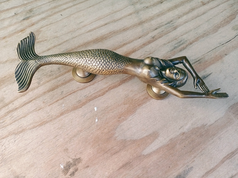 Mermaid Knobs and Pulls Barn Door Handle Entry Door Handle Etsy