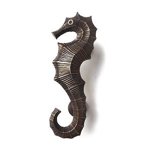 Seahorse Door Handle Luxury Model Brass, Animal Door Handles, Sea Creatures Door Pull, Exterior Door Pull, Main Door Handle