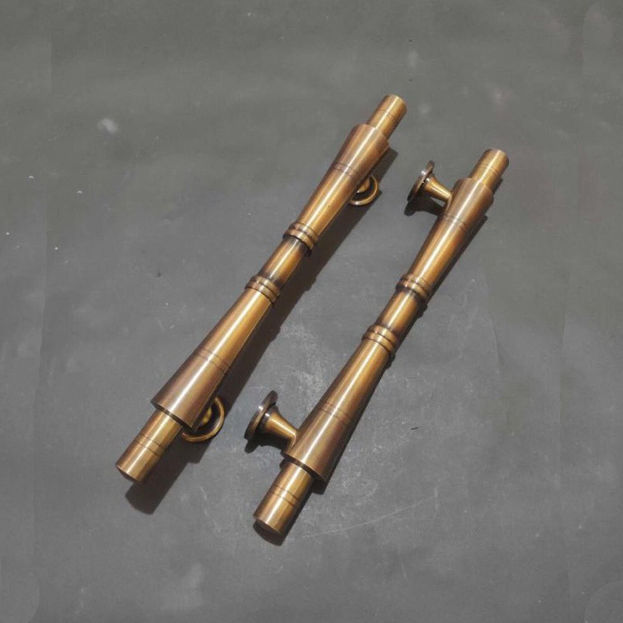 アンティークドアハンドル、真鍮製ドアプル、アンティークドアノブ