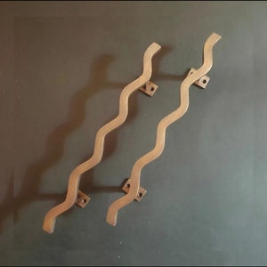 Unique Brass Door Handles Curve Model 12", Large Entry Door Knob, Brass Door Pull, Antique Door Handle