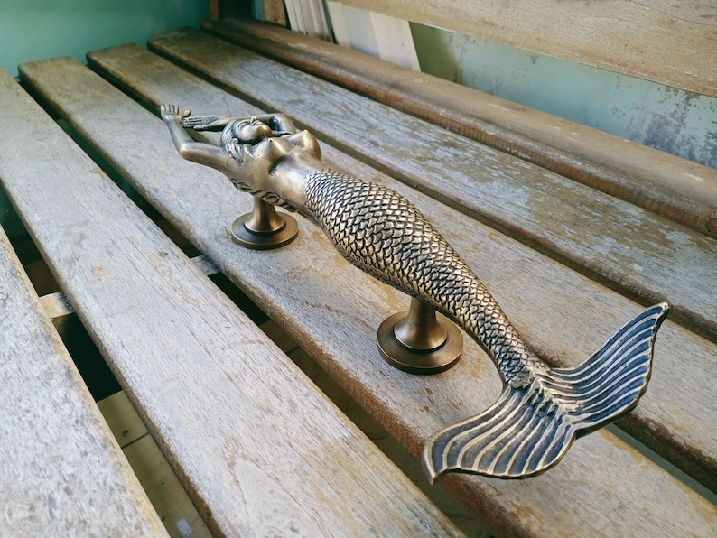 Mermaid Knobs and Pulls Barn Door Handle Entry Door Handle Etsy