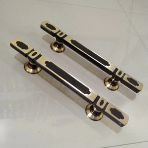 Pair BOX Brass Door Handle, Brass Door Pull, Antique Door Knob, Large Door Handle, Main Door Handle, Entry Door Handle, brass home decor