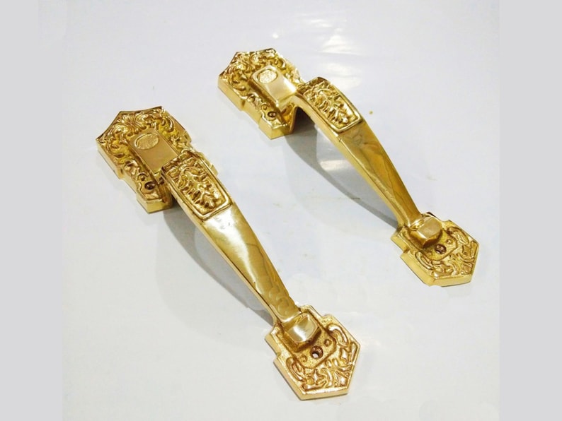 Classic French Door Handle Pair Antique GARAS Brass Door Etsy