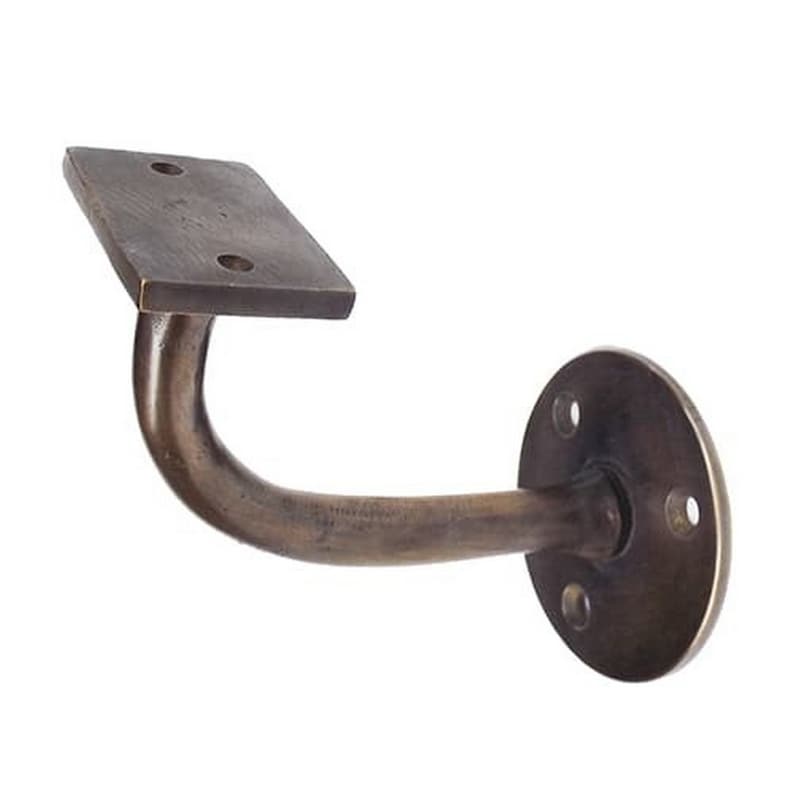 Antique Handrail Bracket Brass Stair Rail Wall Bracket Heavy Etsy