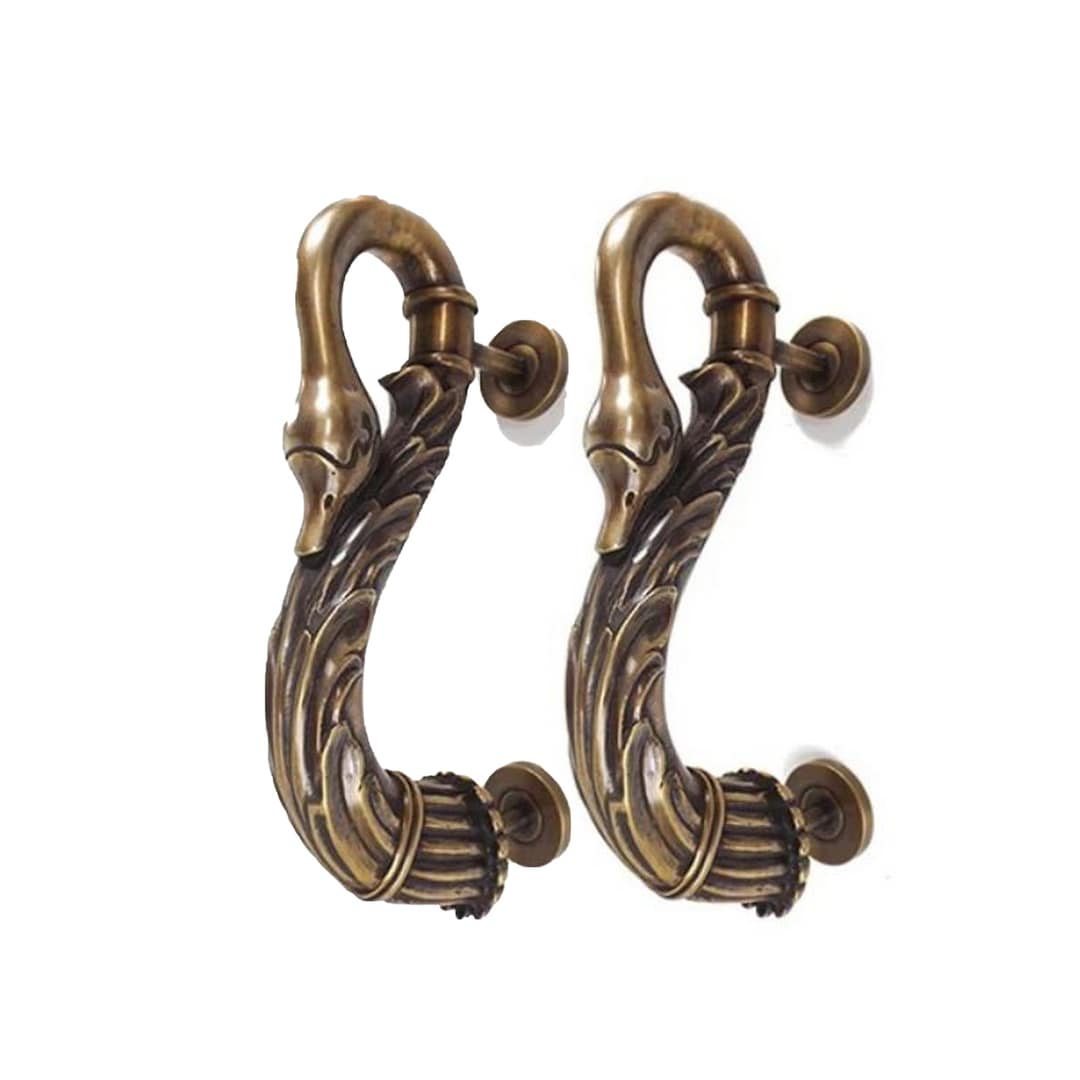 2F-020 真鍮製ドアハンドル ペア/英国アンティーク