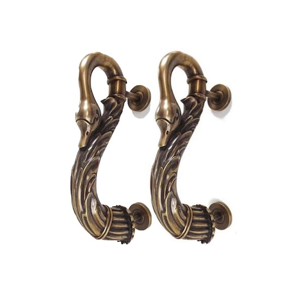 装飾的な金属製ドアハンドルセット　アンティーク　真鍮 il_1080xN.3292679277_7p5x.jpg