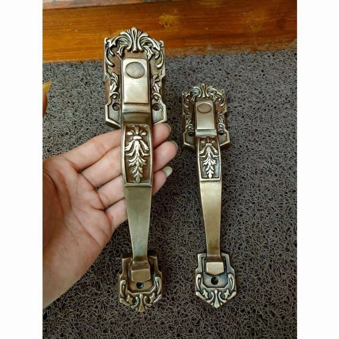 Classic French Door Handle Pair Antique GARAS Brass Door Etsy