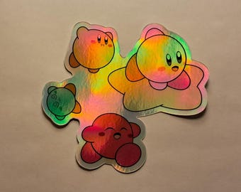 Kirby Holographic Sticker