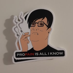 Emo Hank Hill-sticker (roken)