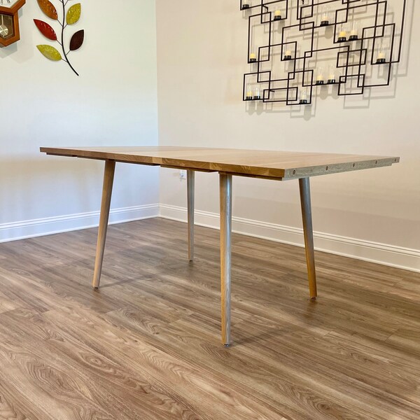 Solid Wood Extendable Table Etsy