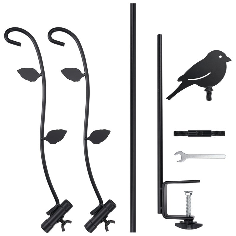 Deck Bird Feeder Hanger for Railing, Deck Hanger, Bird Feeder Pole