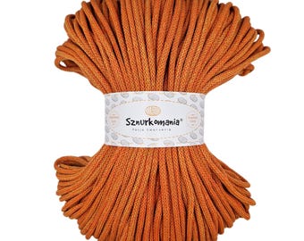 Autumn 5mm Braided Cotton Cord: 100m Macrame Rope
