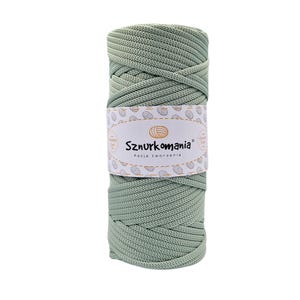 Light olive, Polyester cord 5mm 100m polyester yarn for crochet bag crochet cord, polyester bag yarn, crochet bag, macrame rope Sznurkomania