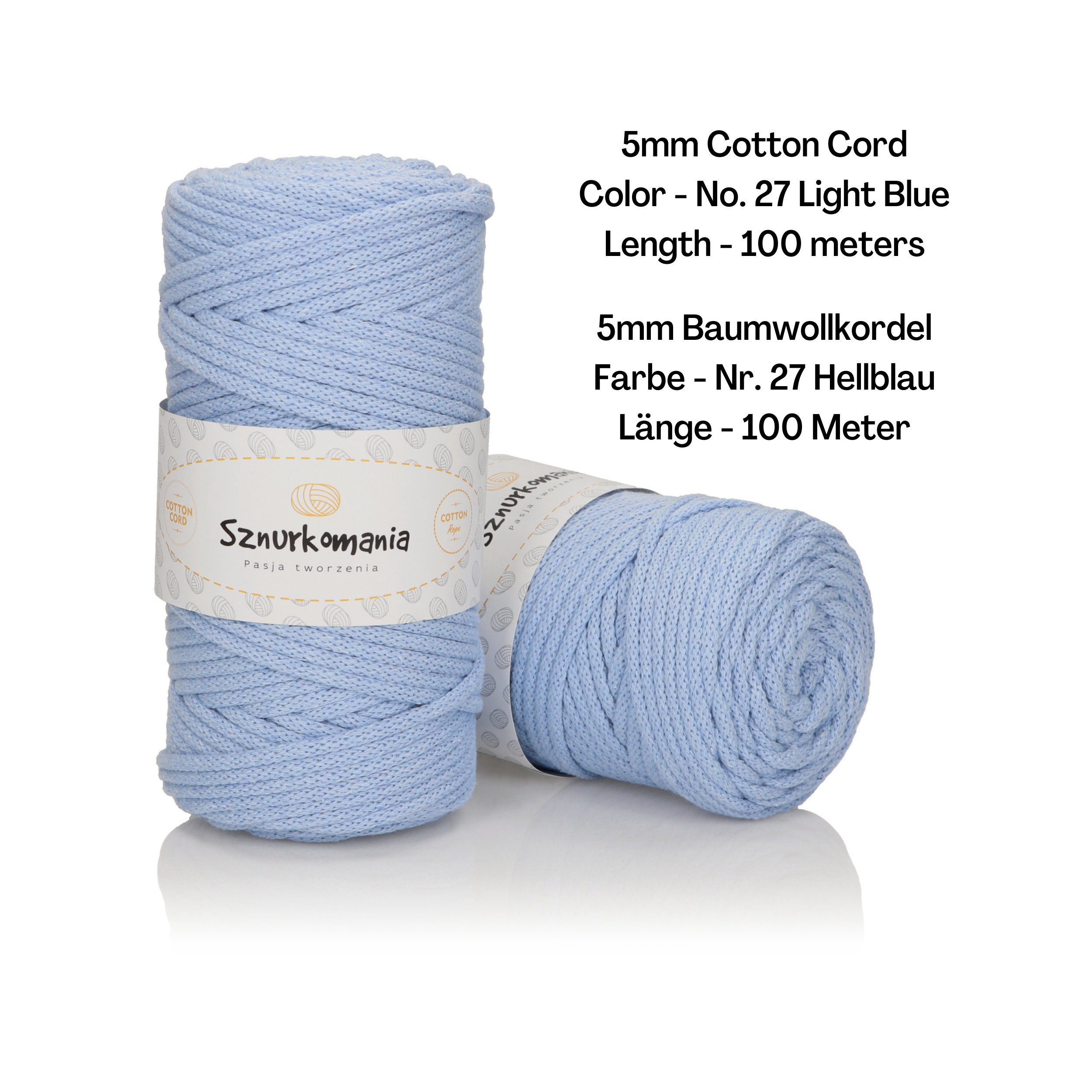 6mm Black Crochet Cord 25yds, Cotton Braided Cord, Craft Making