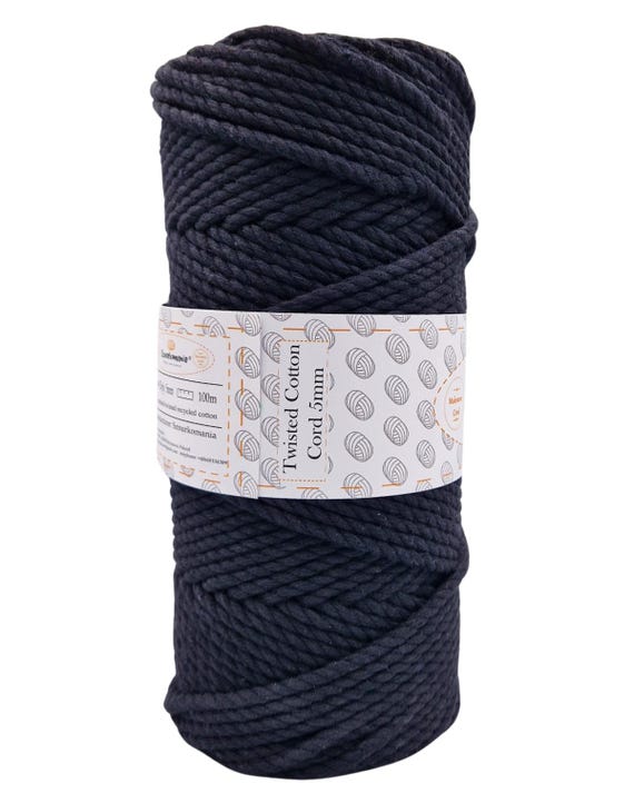 Schwarze mm Makramee Schnur: Baumwollseil, 100 m Österreich