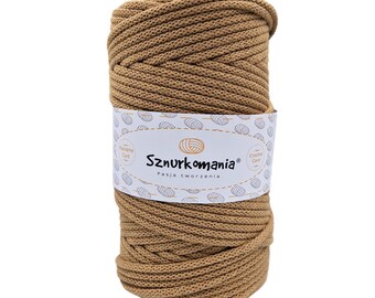 Cappuccino geflochtene Baumwollkordel: 5 mm Makramee Seil, 100 m