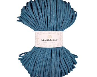 5mm Braided Cotton Cord: 100m Macrame Rope, Crochet & Knitting String
