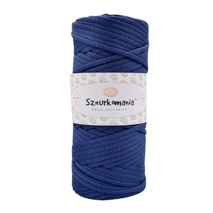 Jeans, Polyester cord 5mm 100m, polyester yarn for crochet bag, crochet cord, polyester bag yarn, crochet bag, macrame rope, Sznurkomania