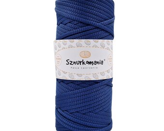 Sznurek poliestrowy szydełkowy 5 mm: Sznurkomania Macrame Rope, Przędza na torby (100 m)