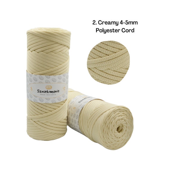 Polyester Cord 5mm 100m, Polyester Yarn for Crochet Bag, Crochet Cord, Polyester  Cord,polyester Bag Yarn, Handmade Crochet Bag, Macrame Rope 
