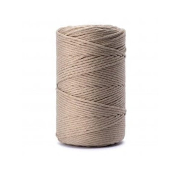 CARAMEL 5mm 100m 109 Yd Macrame Cord, Single Strand, Macrame Rope, 1-PLY  Twisted Cotton Rope, Recycled Single Twist Macrame Cotton String 