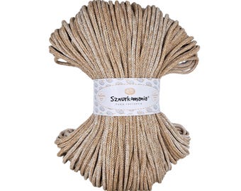 Caramel Braided Cotton Cord: 5mm Macrame Rope, 100m