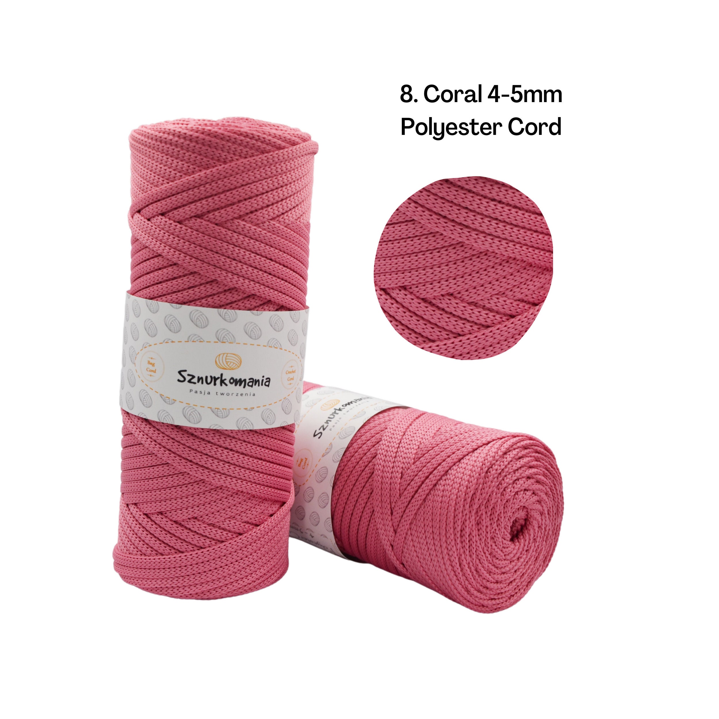 Polyester Cord 3 mm, 3 mm Polyester macrame rope, 3 mm PP Macrame Yarn, 3  mm PP cord for knitting bag, Polypropylene macrame yarn