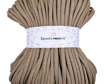 Mocha Braided Cotton Cord 9mm: 100m Macrame Rope